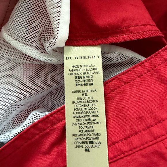 NWT Burberry Brit Red Flat Front Men's Shorts Size M - Picture 6 of 11